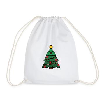 Petit sapin de Noël - Sac de sport léger - blanc - Devant
