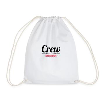 crew member - Drawstring Bag - white - Front