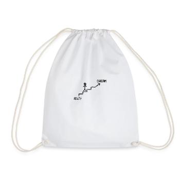 Reality to dream - Drawstring Bag - white - Front