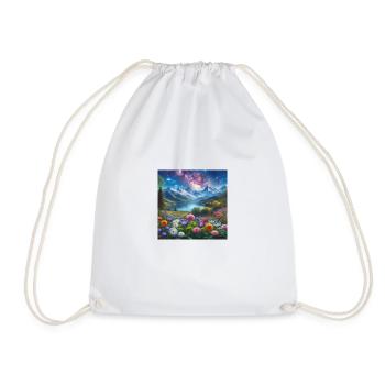 Starry Night on Alpine Garden N°4 - Drawstring Bag - white - Front