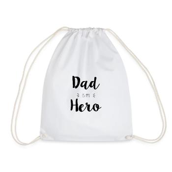 Dad is my Hero - Turnbeutel - Weiß - Vorne