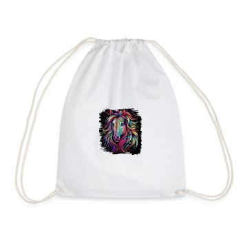 Present Anti War Bday 60s 1960s Jokes Happy Peace - Drawstring Bag - white - Front