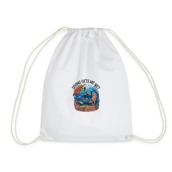 La plongée me fait mouiller - Monde sous-marin avec - Sac de sport léger - blanc - Devant