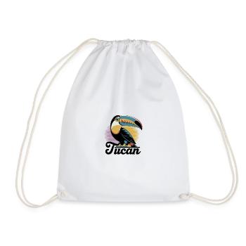 Toucan coloré avec une touche tropicale - Sac de sport léger - blanc - Devant