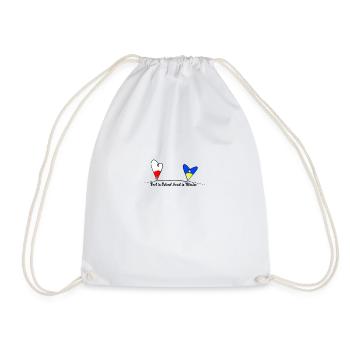 Feet in Poland, heart in Ukraine - Drawstring Bag - white - Front