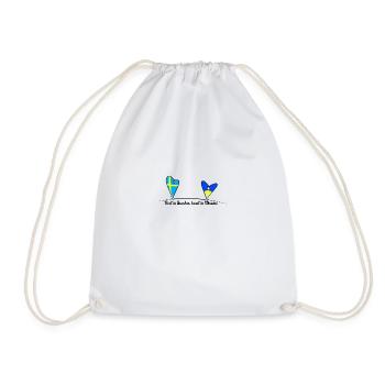 Feet in Sweden, heart in Ukraine - Drawstring Bag - white - Front