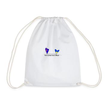 Feet in Iceland, heart in Ukraine - Drawstring Bag - white - Front