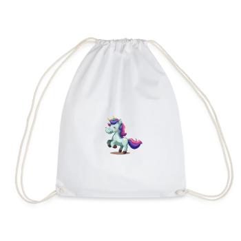 Unicorn - Drawstring Bag - white - Front