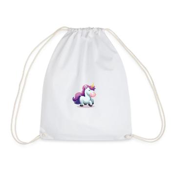 Unicorn - Drawstring Bag - white - Front