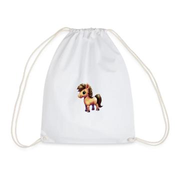 Pony - Drawstring Bag - white - Front