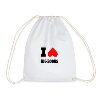 Heart Shape Geometric Pattern - Drawstring Bag - white - Front