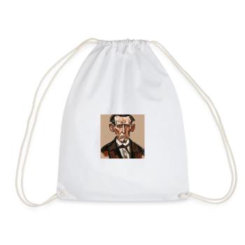 Gründungsvater Abraham Lincoln - Schiele - Turnbeutel - Weiß - Vorne
