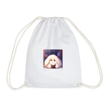 Fluffy little animal - Drawstring Bag - white - Front