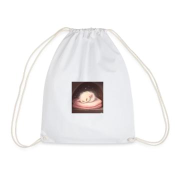 Fluffy animal - Drawstring Bag - white - Front