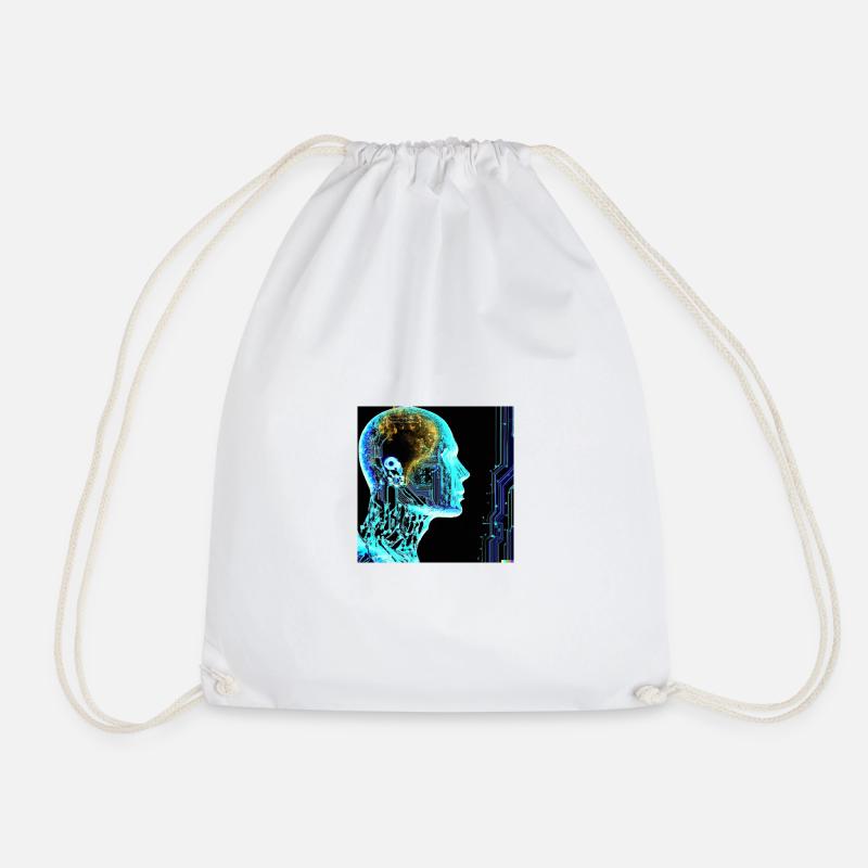 Artificial intelligence - Drawstring Bag - white