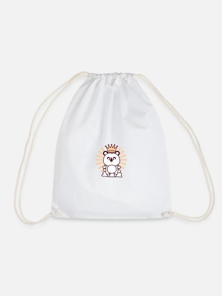 König Teddy der Bär - Turnbeutel - Weiß
