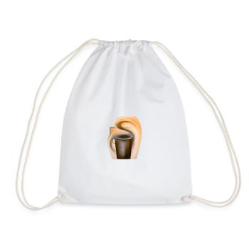 Täglich dampfender Kaffee - Turnbeutel - Weiß - Vorne