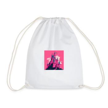 Château de princesse rose style pop art - Sac de sport léger - blanc - Devant