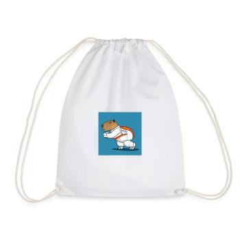 Capybara-Astronaut - Turnbeutel - Weiß - Vorne
