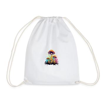Psycho Champignons - Sac de sport léger - blanc - Devant
