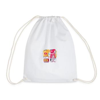 Vivid Boxing Glove Duo - Drawstring Bag - white - Front