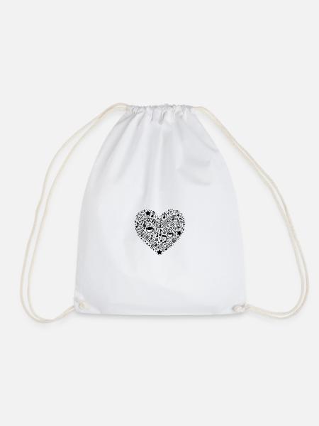Everyday Love - Drawstring Bag - white