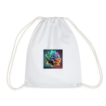 rose colorée - Sac de sport léger - blanc - Devant