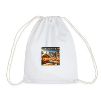 Marché de Noël - Sac de sport léger - blanc - Devant