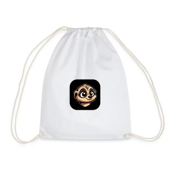 Meerkat head in comic book style - Drawstring Bag - white - Front