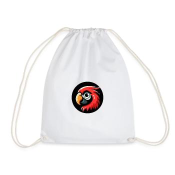Parrot head in comic style - Drawstring Bag - white - Front