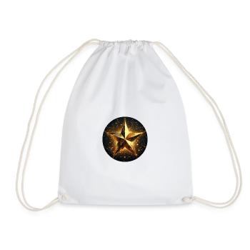 Étoile, scintillement, or, galaxie - Sac de sport léger - blanc - Devant