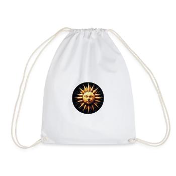 Polygone visage soleil or - Sac de sport léger - blanc - Devant