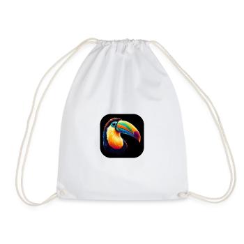 Toucan colorful beak photorealistic - Drawstring Bag - white - Front