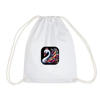 Cygne Animal Coloré Bande Dessinée Cartoon - Sac de sport léger - blanc - Devant