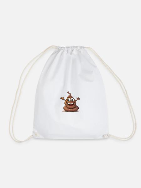 Lustiges Baby Body Kacke Kackhaufen - Turnbeutel - Weiß
