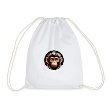Singe Voyageur Dans Le Temps Voyage - Sac de sport léger - blanc - Devant