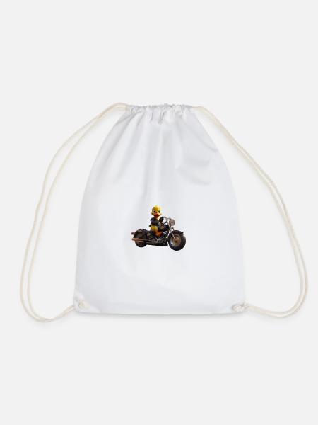 Duck Biker - Turnbeutel - Weiß