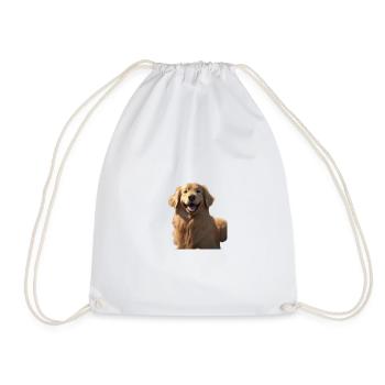Golden Retriever Smile Tee Art - Turnbeutel - Weiß - Vorne