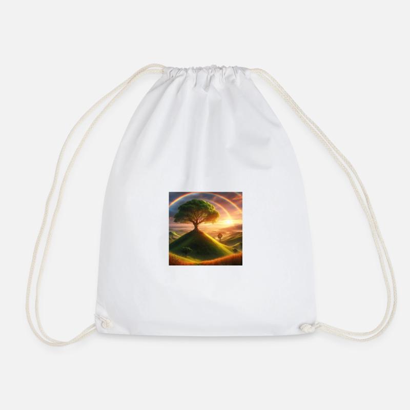 Tree of Life Image - Drawstring Bag - white