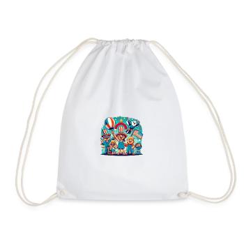 Custom 4th of July Celebration Design - Drawstring Bag - white - Front