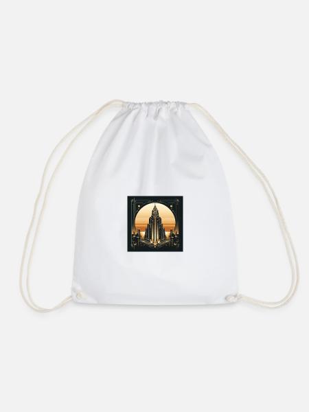 Skyscraper 1 - Drawstring Bag - white