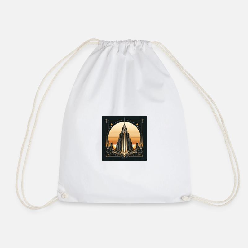 Skyscraper 1 - Drawstring Bag - white