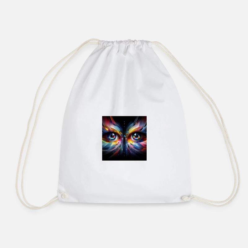 Eyes 2 - Drawstring Bag - white
