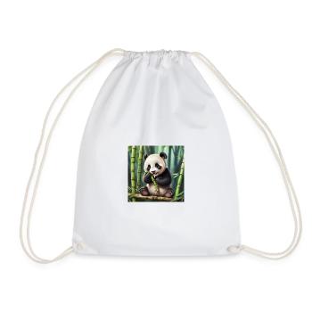 Panda - Turnbeutel - Weiß - Vorne