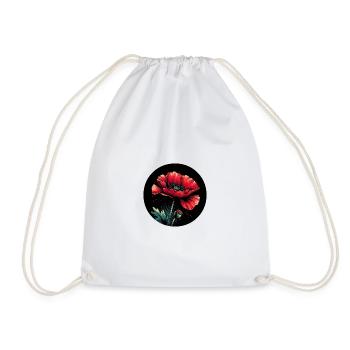 Rouge coquelicot - Sac de sport léger - blanc - Devant
