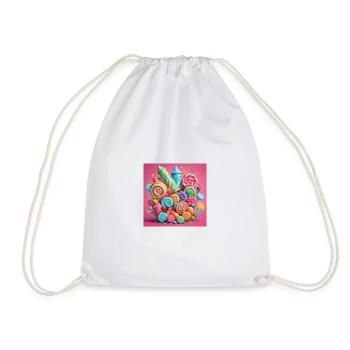 Bunte Bonbons - Turnbeutel - Weiß - Vorne