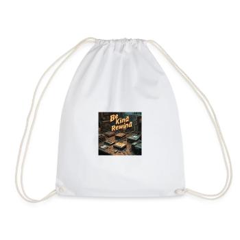 Be Kind Rewind Neon Retro Tech - Drawstring Bag - white - Front