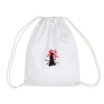 Samurai Japan Krieger Geschenk Asien Blutmond - Turnbeutel - Weiß - Vorne