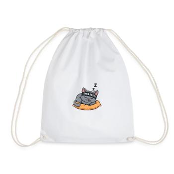 Team Sieste – Le Chat Roi de la Détente - Sac de sport léger - blanc - Devant