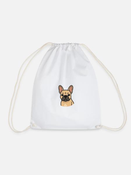 Französische Bulldogge - Turnbeutel - Weiß